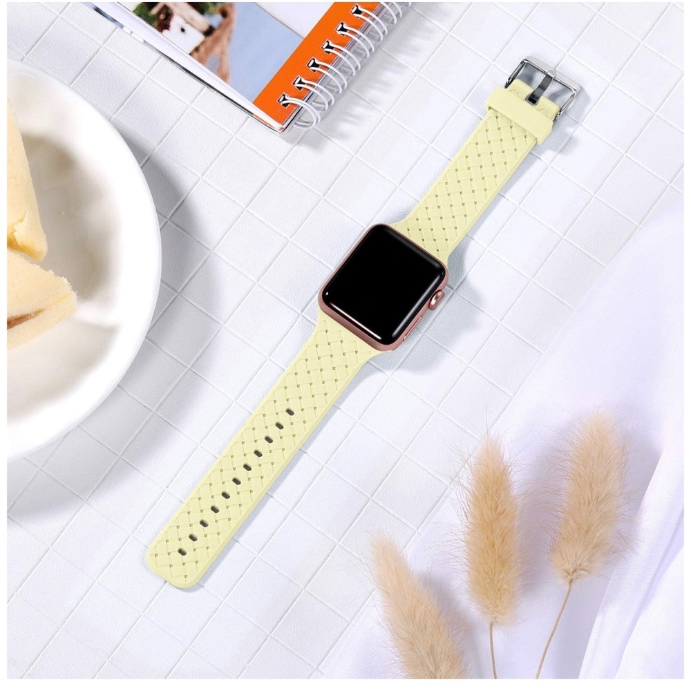 Apple Watch 42mm 44mm Soft Silicone Weave Band